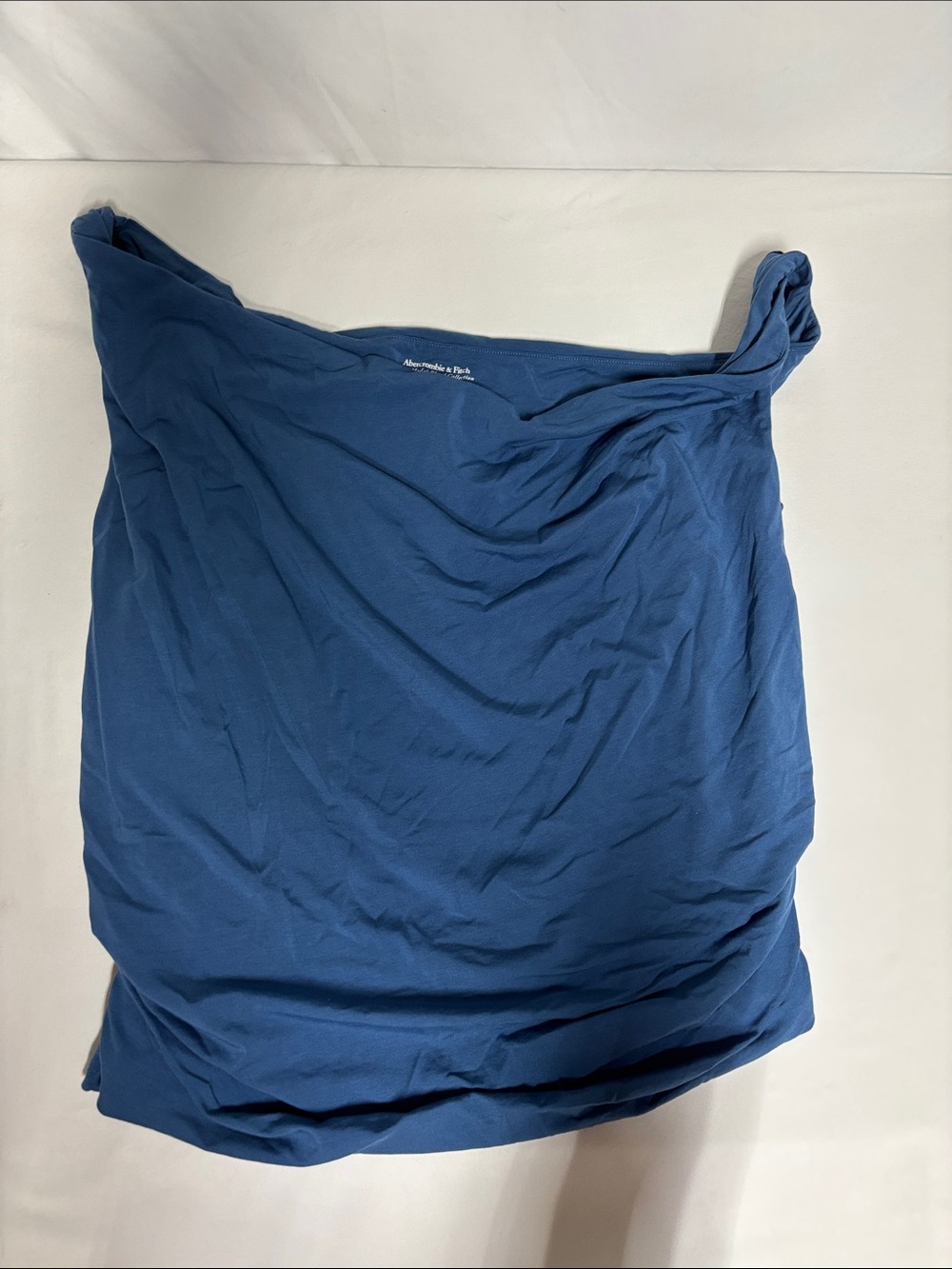Abercrombie & Fitch Modal Blend Draped Twist Strap Top Blue XXL